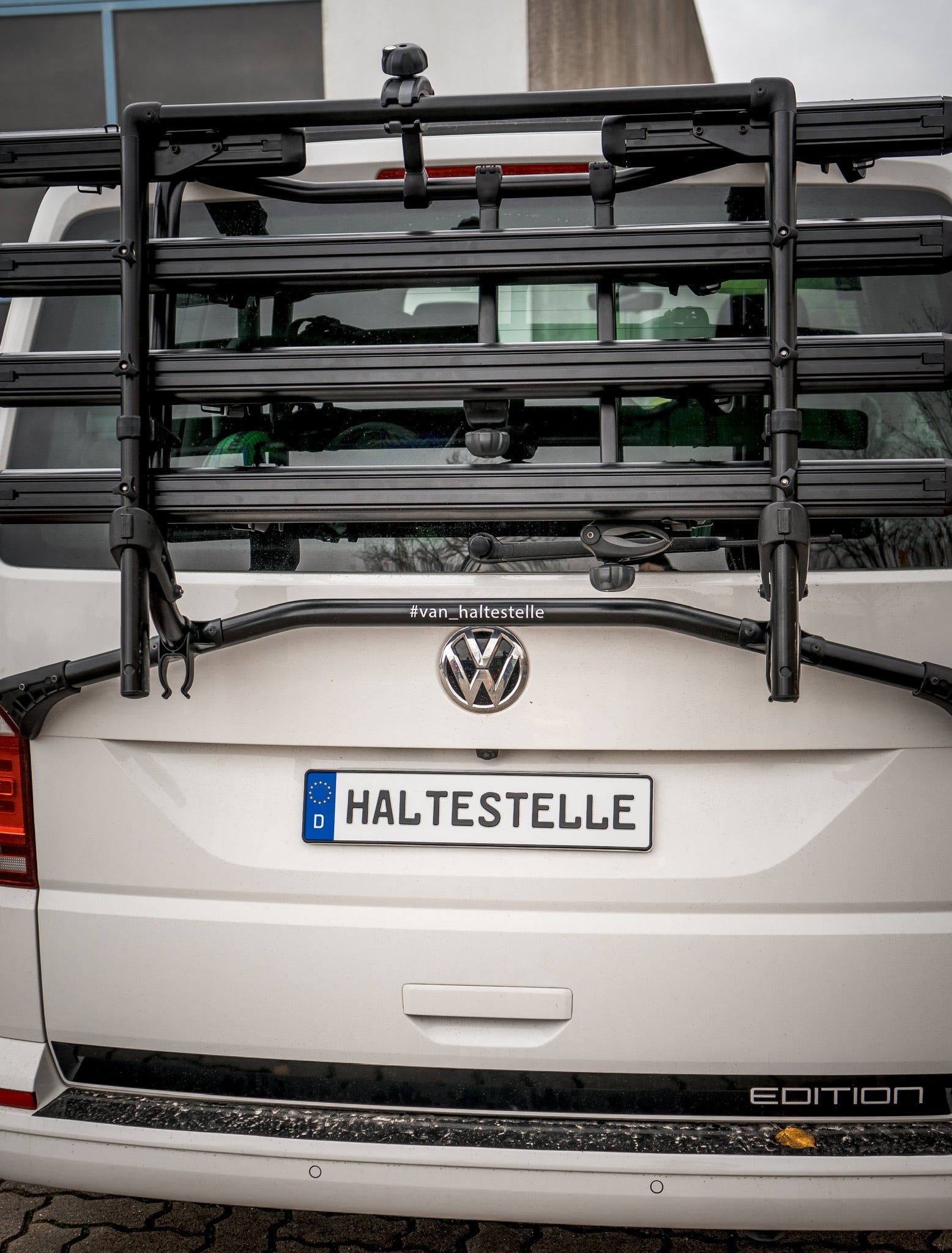 Fahrradträger, Heckträger Mercedes V-Klasse Marco Polo Heckträger VW T6  Schwarz – VAN-HALTESTELLE