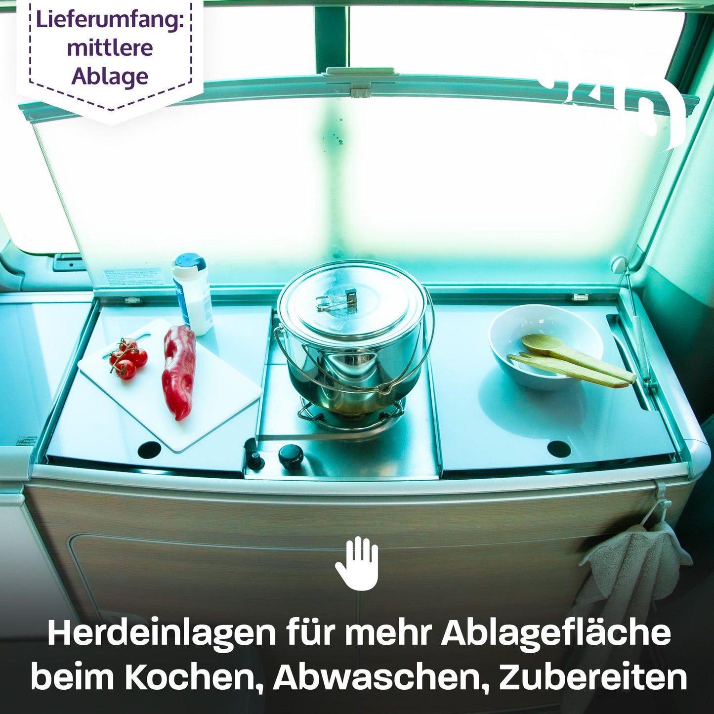 040 parts Herdeinlagen mitte für VW T5 T6 T6.1 California passgenau