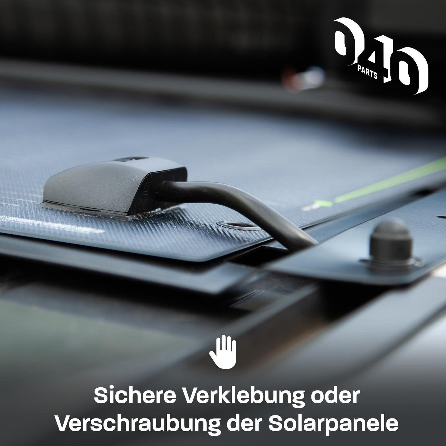 040 parts Solarplattenhalter Schwarz Halteplatte aus Aluminium für VW T5/T6/T6.1 California, passend für Wattstunde 135 Wp