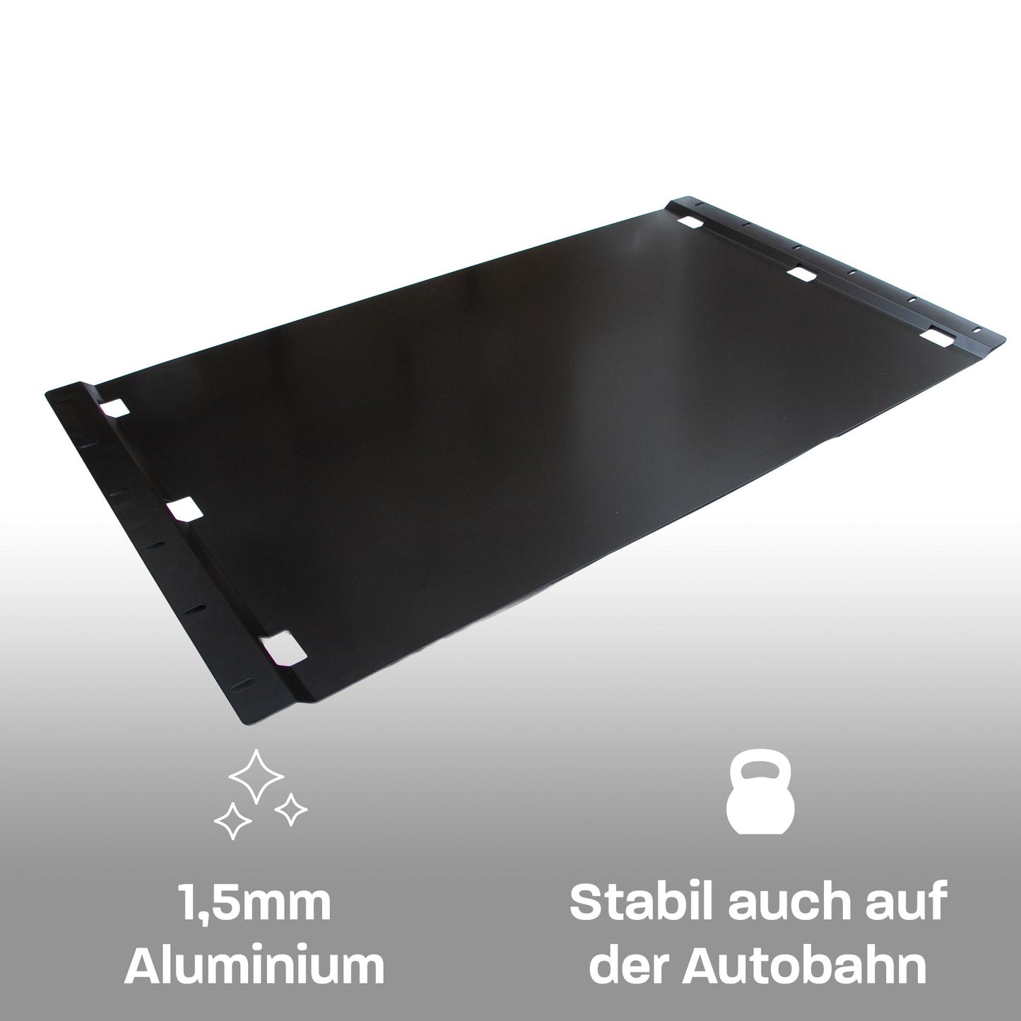 040 parts Solarplattenhalter Schwarz Halteplatte aus Aluminium für VW T5/T6/T6.1 California, passend für Wattstunde 135 Wp