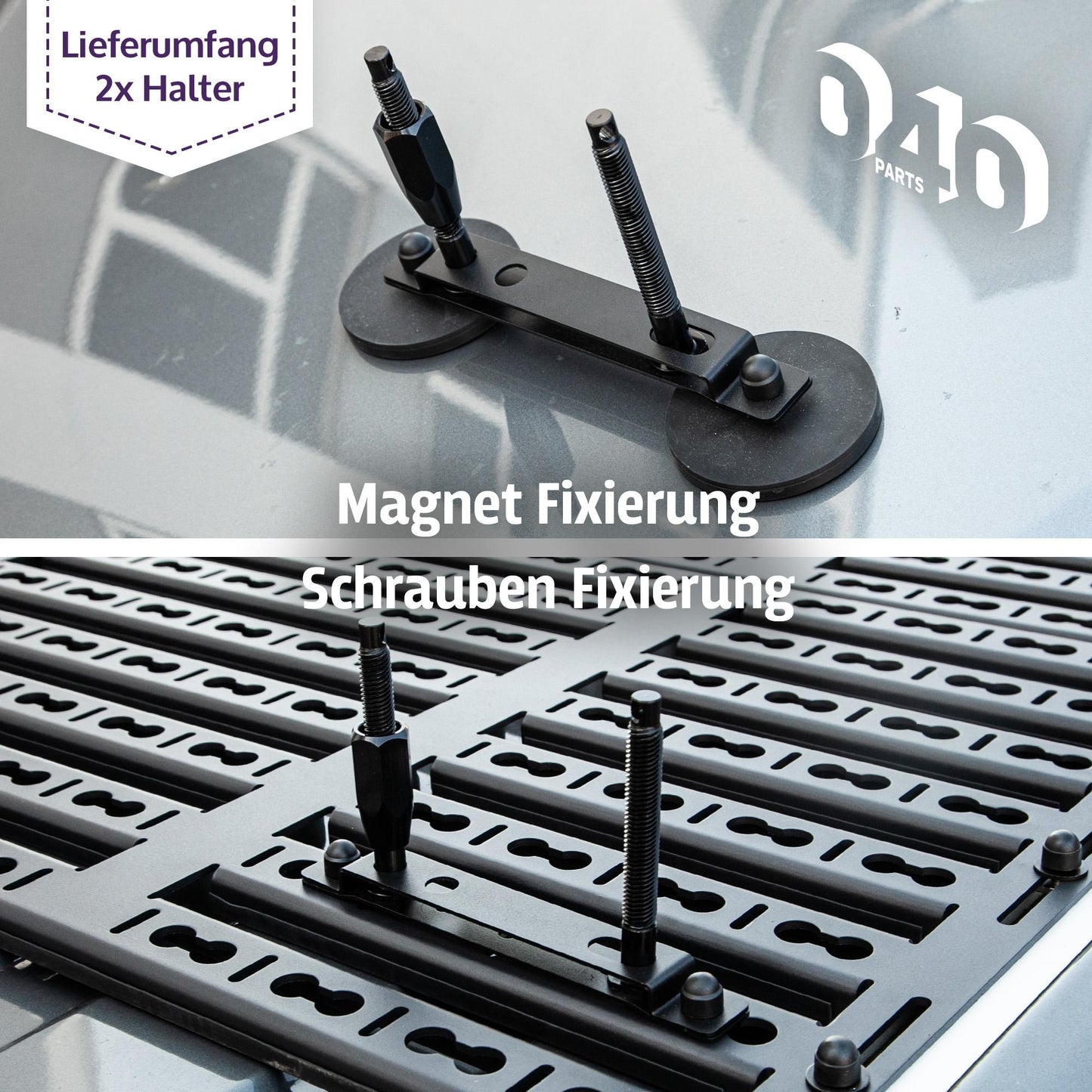 040 Parts Magnetische Halterung für Auffahrkeile und Sandbleche für Vans Camper Wohnmobile und Offroad Fahrzeuge