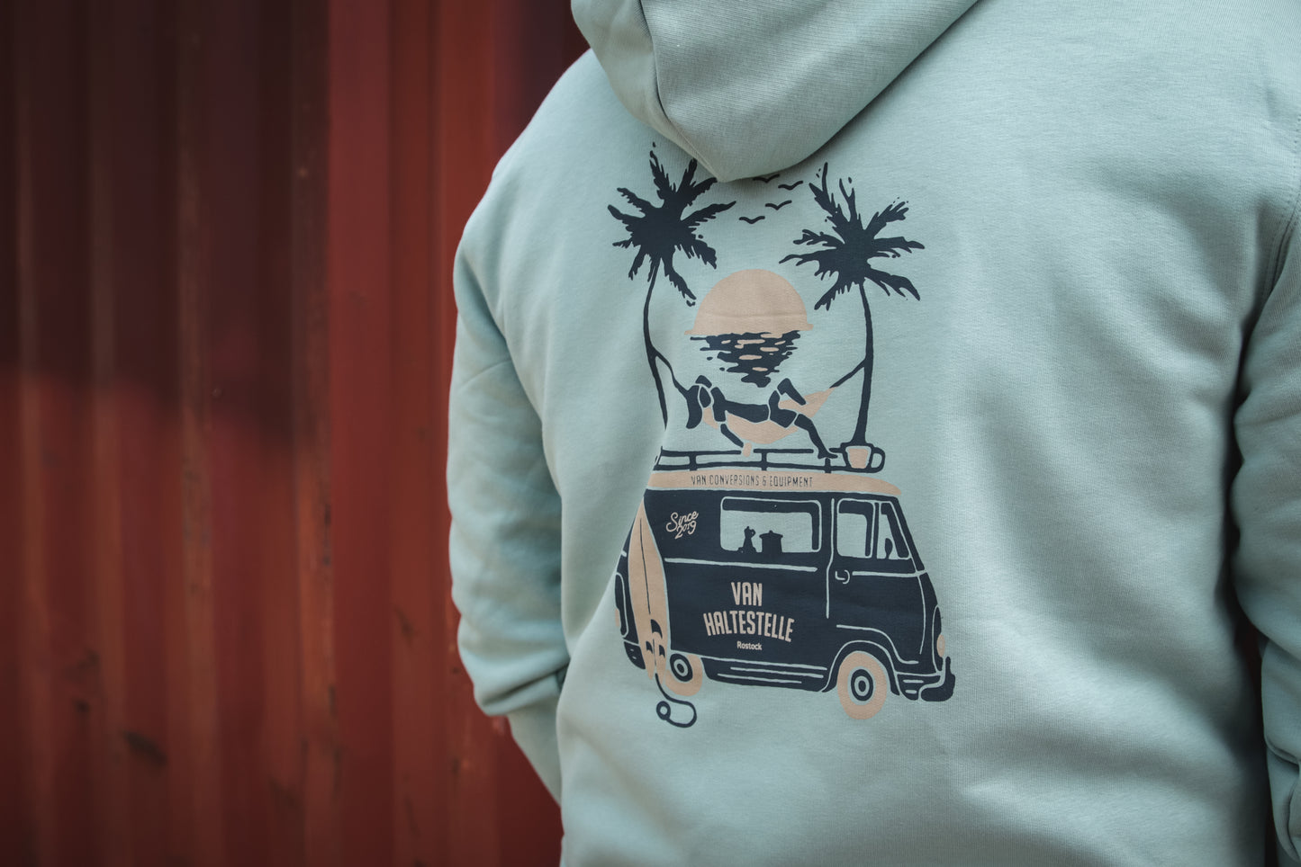 Van-Haltestelle Surf Van Hoodie (Unisex)