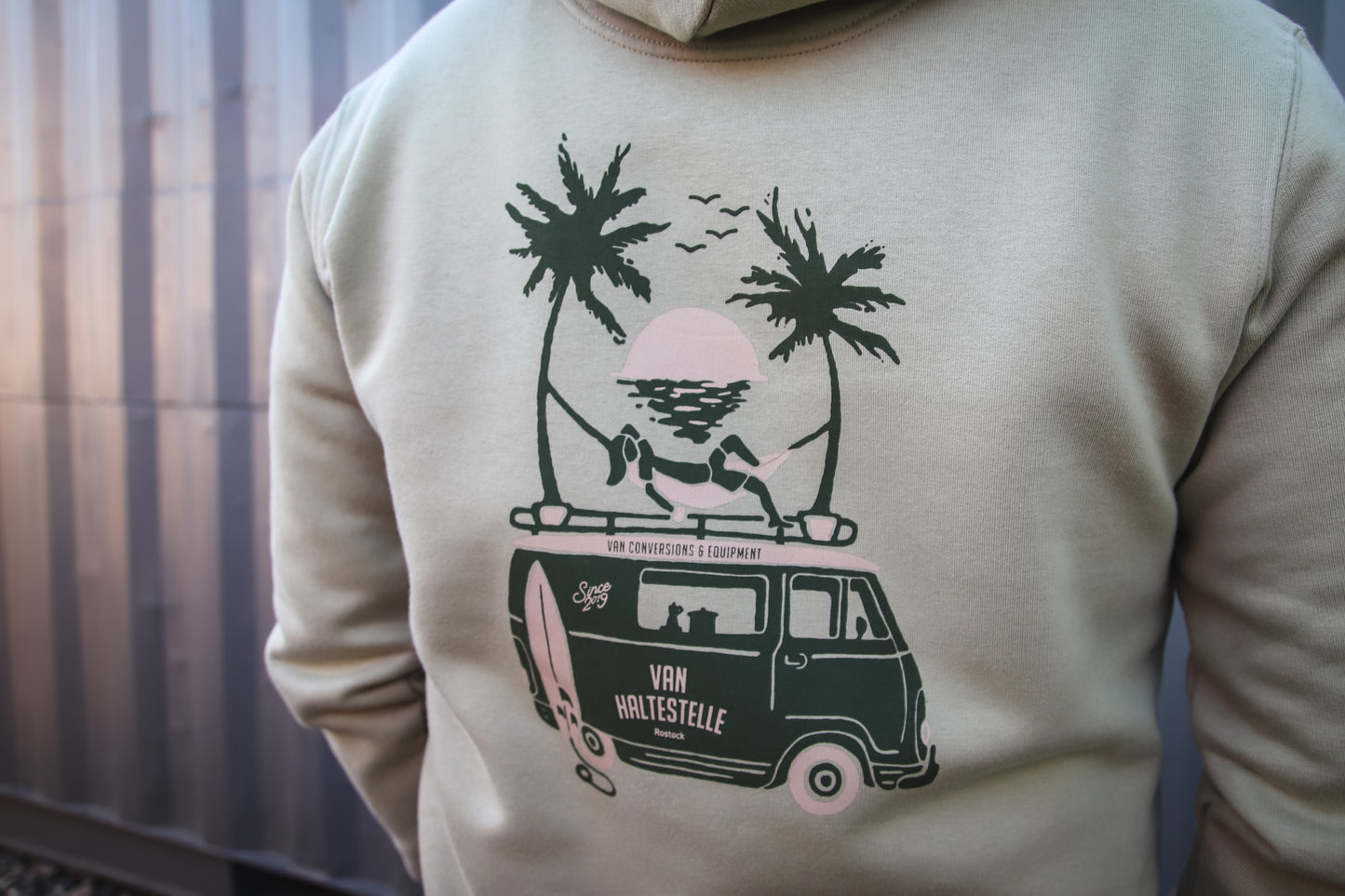 Van-Haltestelle Surf Van Hoodie (Unisex)