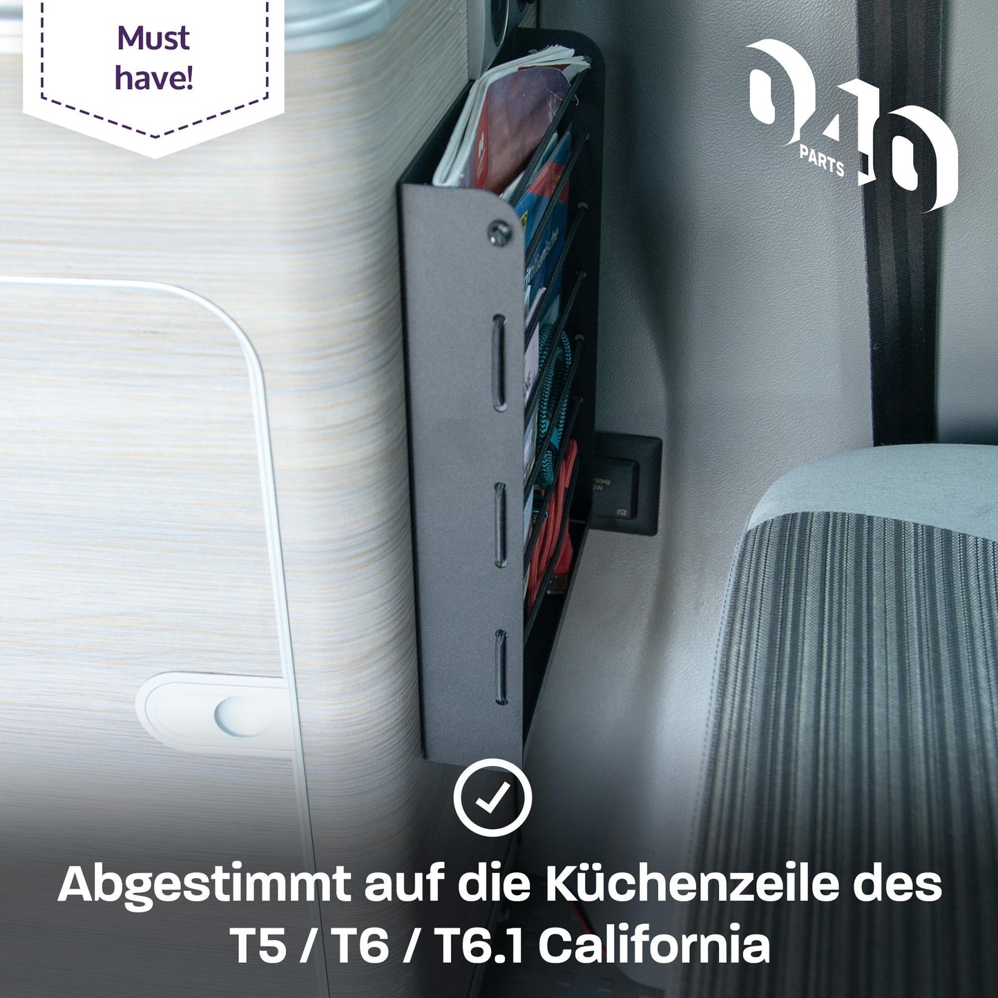 040 parts Staufach Schrank Regal für VW T7 T5 T6 T6.1 California 30 x 22 cm oder Van Camper Wohnmobil Caravan Küche