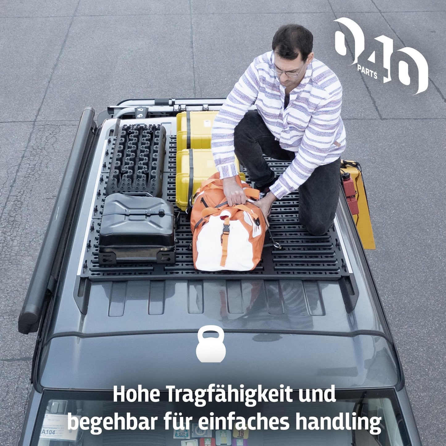 040 Parts ultra flacher Dachgepäckträger für VW T5 T6 T6.1 California damit dein Van in Tiefgaragen passt Dachträger