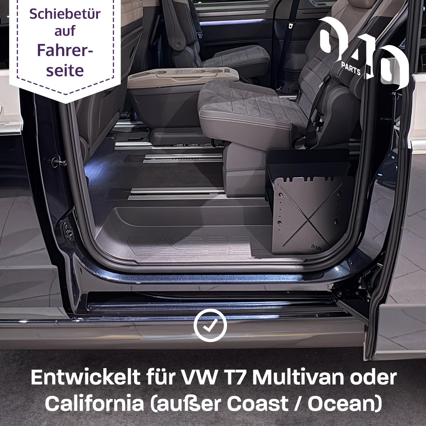 040 Parts Schuhregal SCHWARZ FAHRERSEITE Zubehör passend für VW T7 California und Multivan Schuhorganizer Schuhtasche