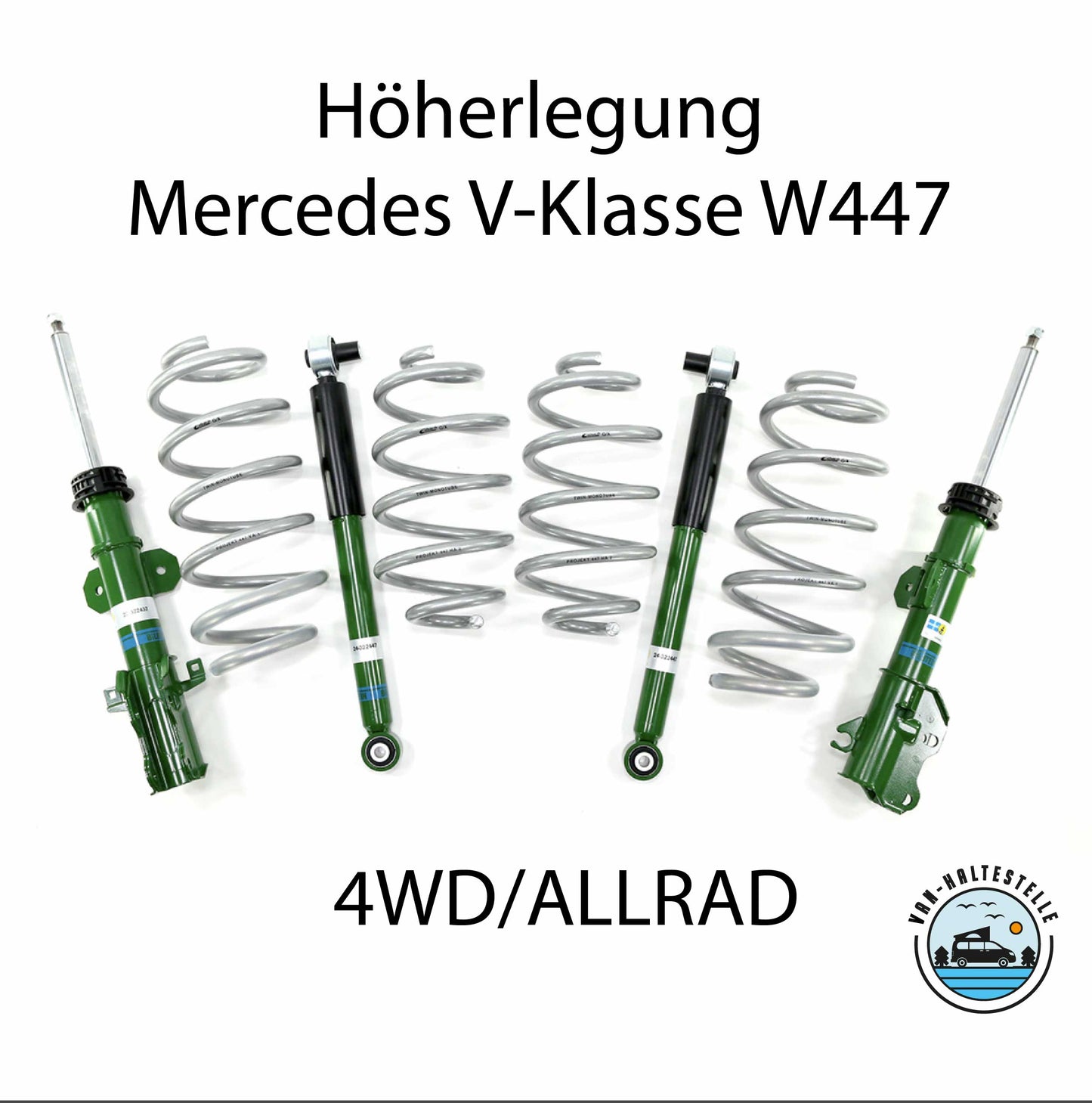 TWIN- MONOTUBE- PROJEKT- HÖHERLEGUNGSFAHRWERK FÜR DEN MERCEDES V KLASSE 447