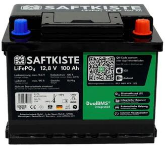 Saftkiste LiFePO4-Batterie mit Bluetooth & DualBMS