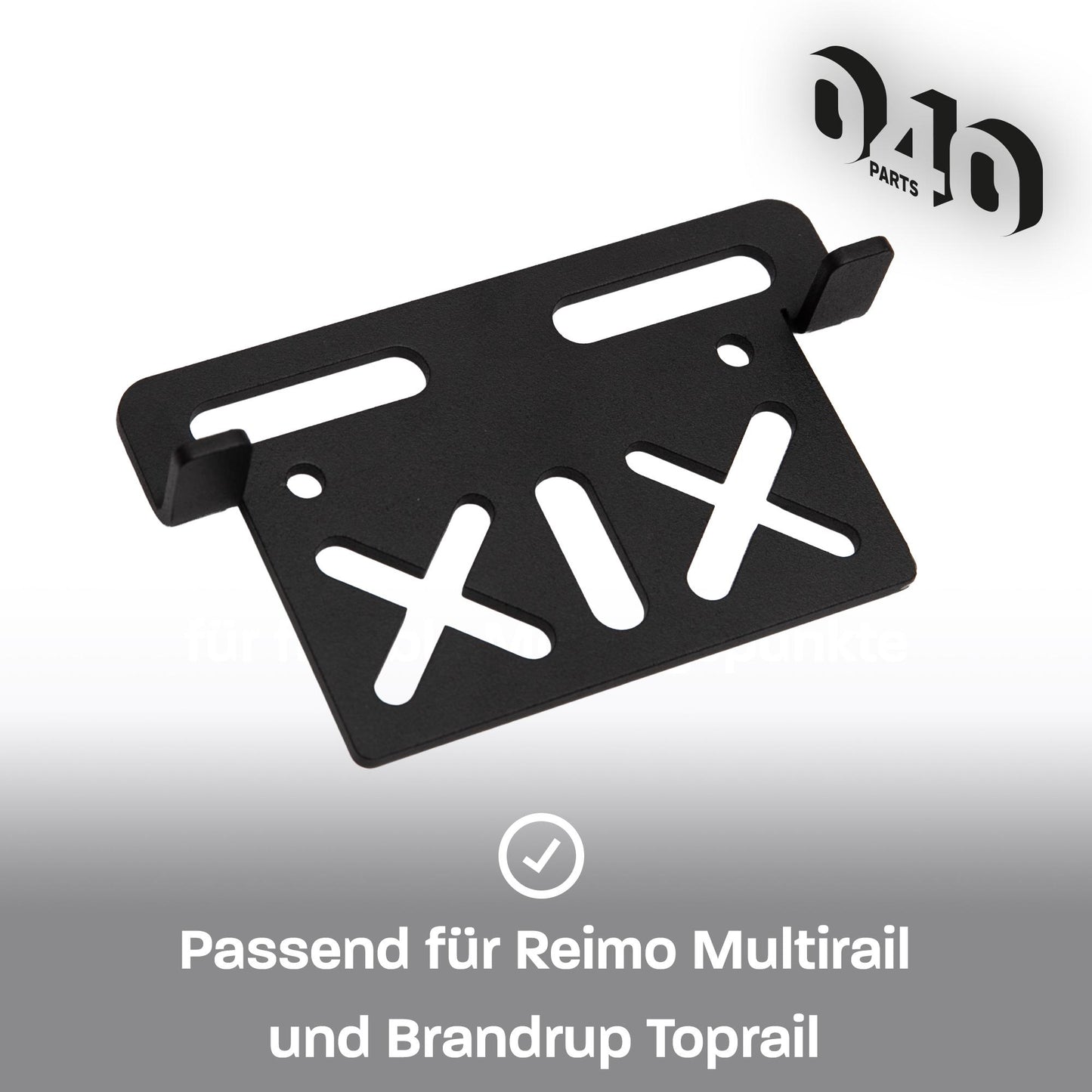 040 Parts Universelle Montageplatte für Reimo TopRail einzigartige Halteplatte Lochplatte  für dein Zubehör