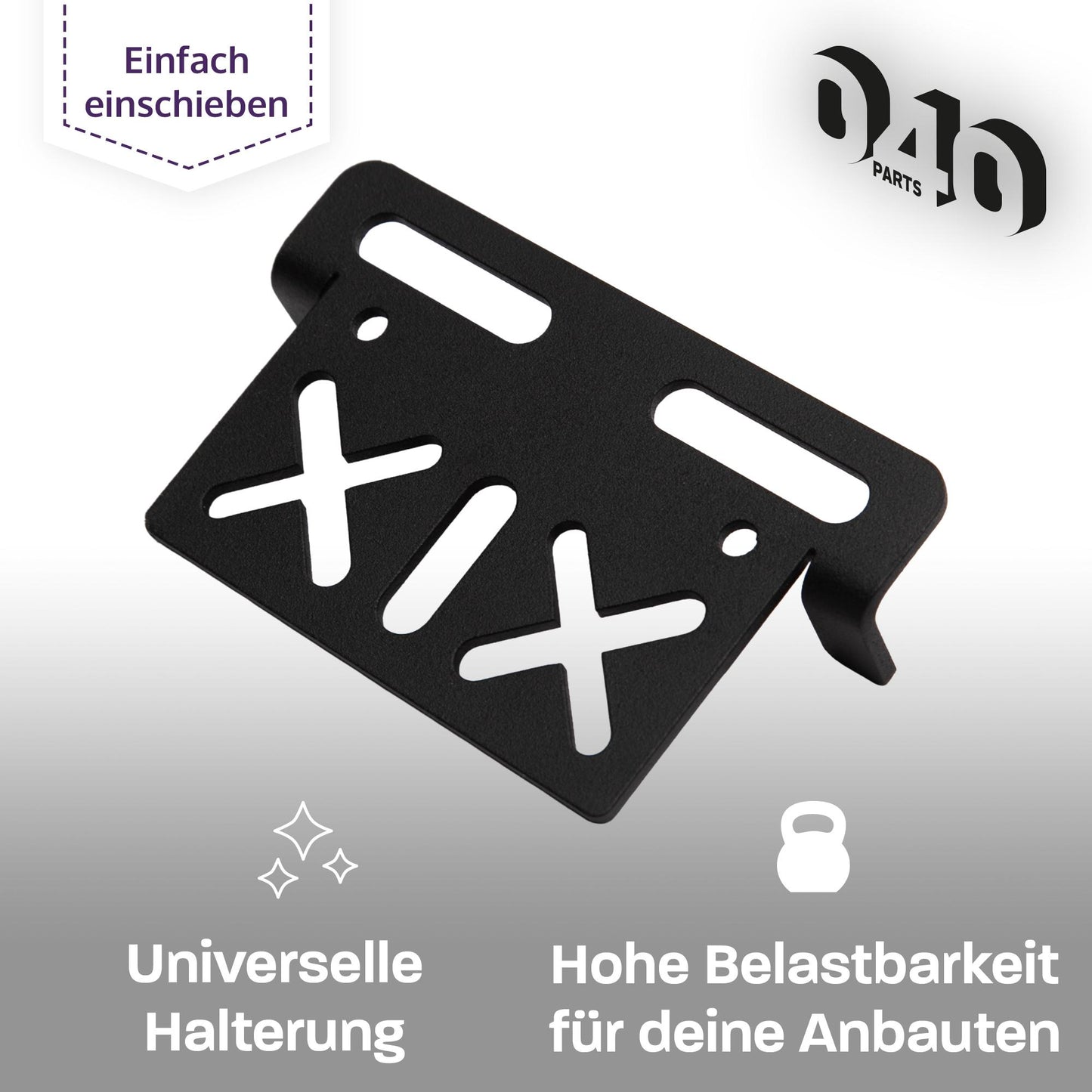 040 Parts Universelle Montageplatte für Reimo TopRail einzigartige Halteplatte Lochplatte  für dein Zubehör