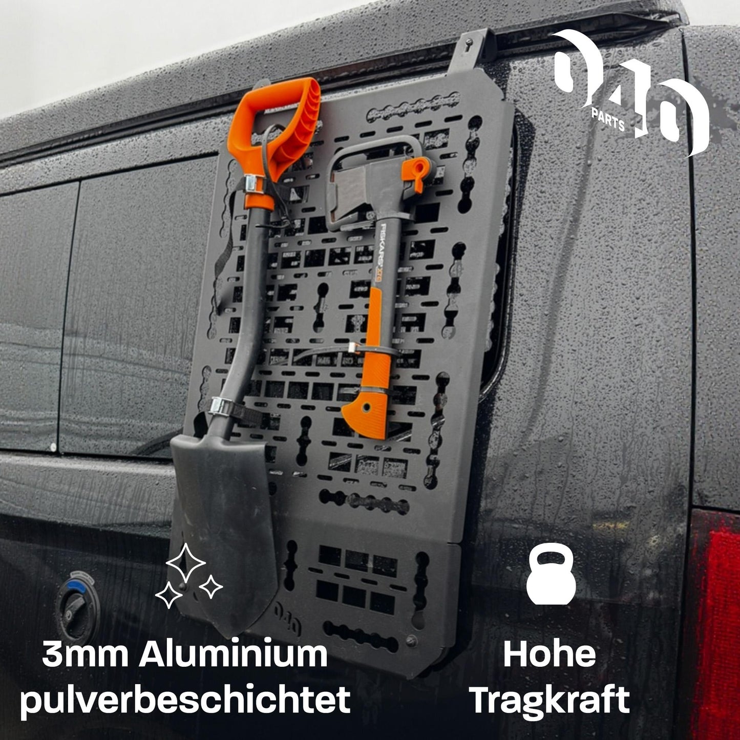 040 Parts Molle Board für Ford Nugget ab 2024 Universelle Gerätehalterung tool board und zusätzlicher Stauraum für Camping