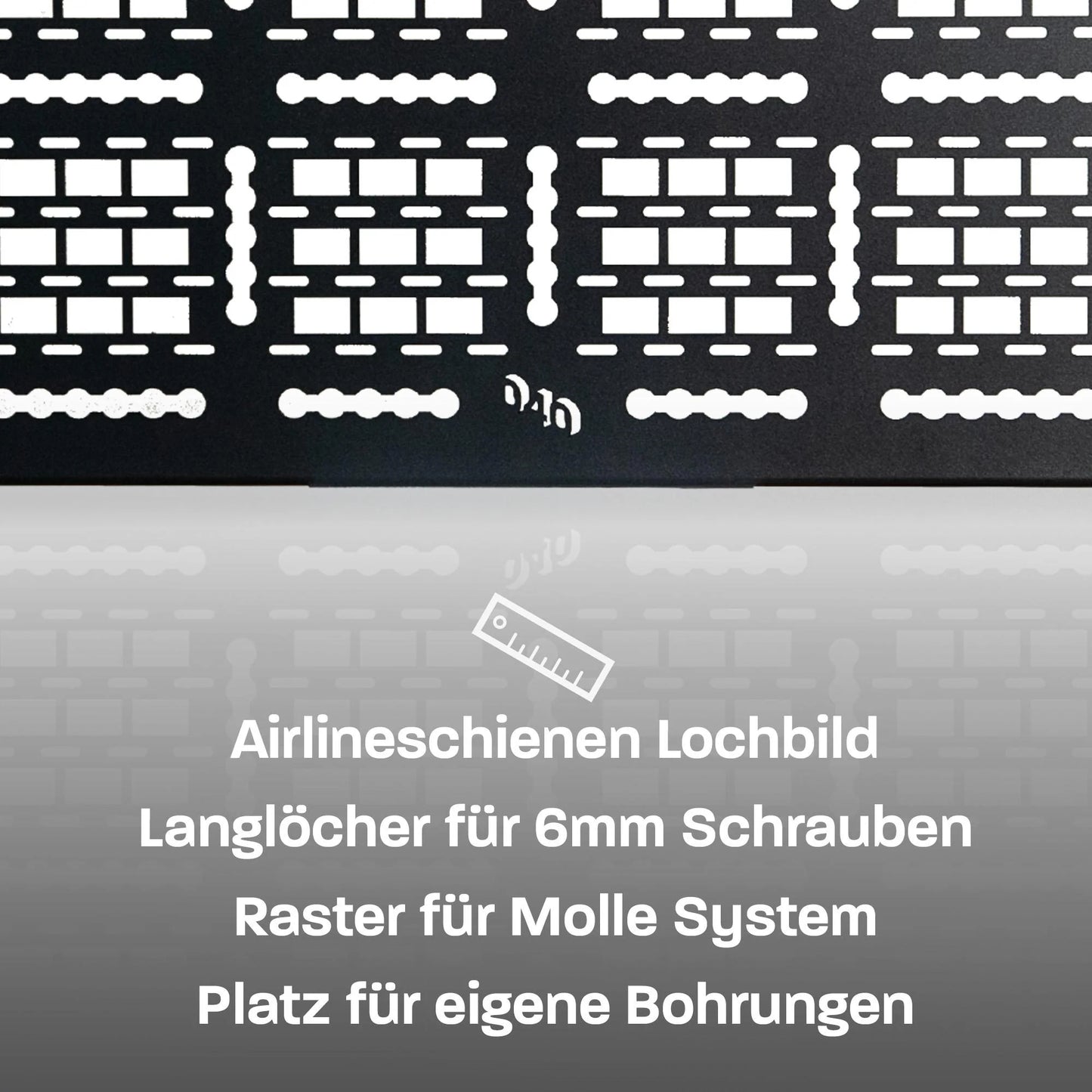 Molle Board für VW T5 T6 T6.1 Fahrradträger Gepäckträger Offroad Zubehör kompatibel mit original Heckträger LOGO