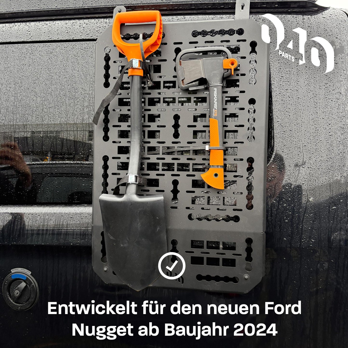 040 Parts Molle Board für Ford Nugget ab 2024 Universelle Gerätehalterung tool board und zusätzlicher Stauraum für Camping