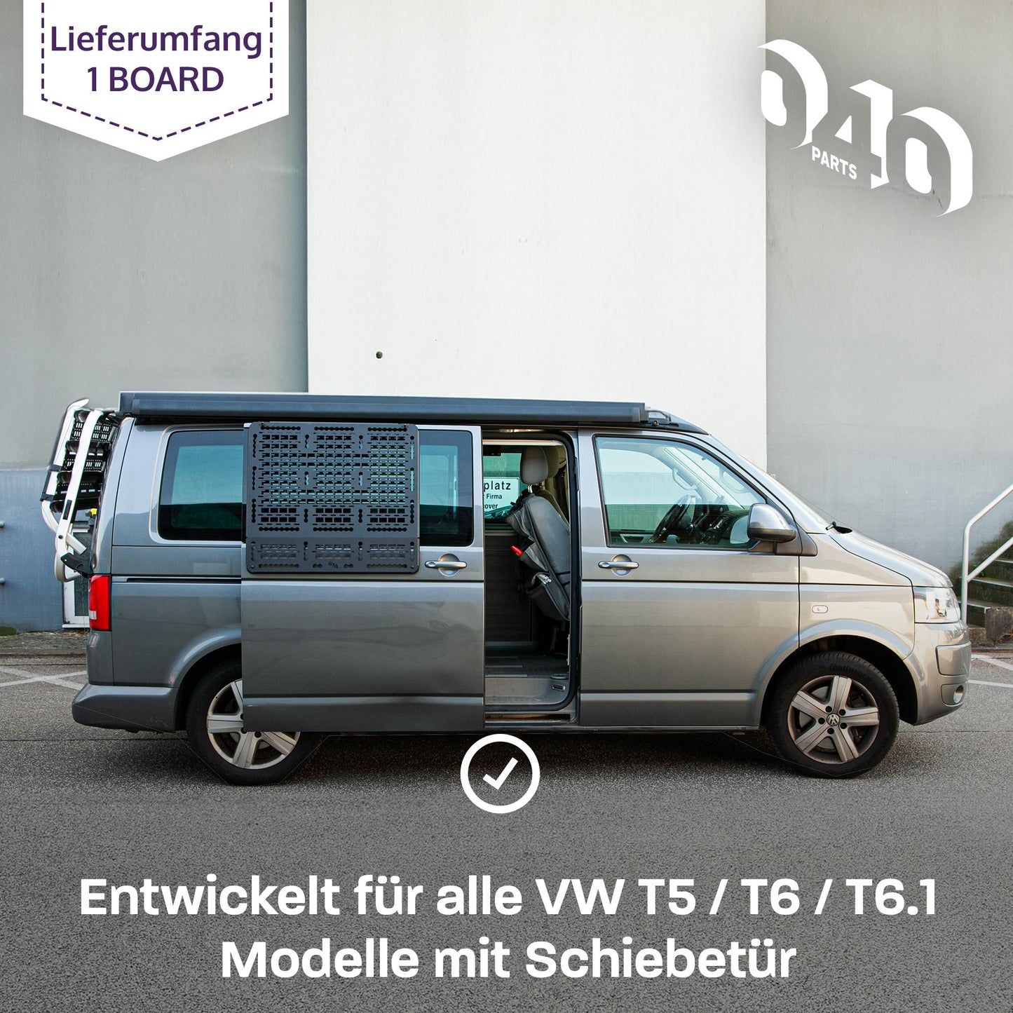 040 Parts Schiebetür Molle Board für VW T5 T6 T6.1 Mercedes Marco Polo Ford Tourneo Custom Nugget etc