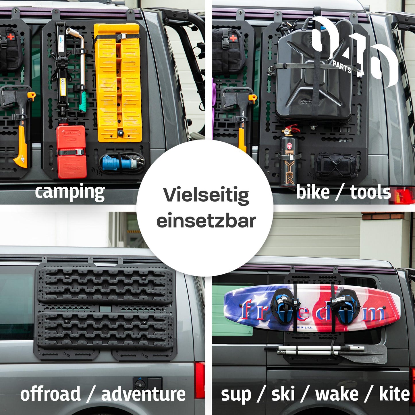 040 Parts Molle Board für Ford Nugget ab 2024 Universelle Gerätehalterung tool board und zusätzlicher Stauraum für Camping