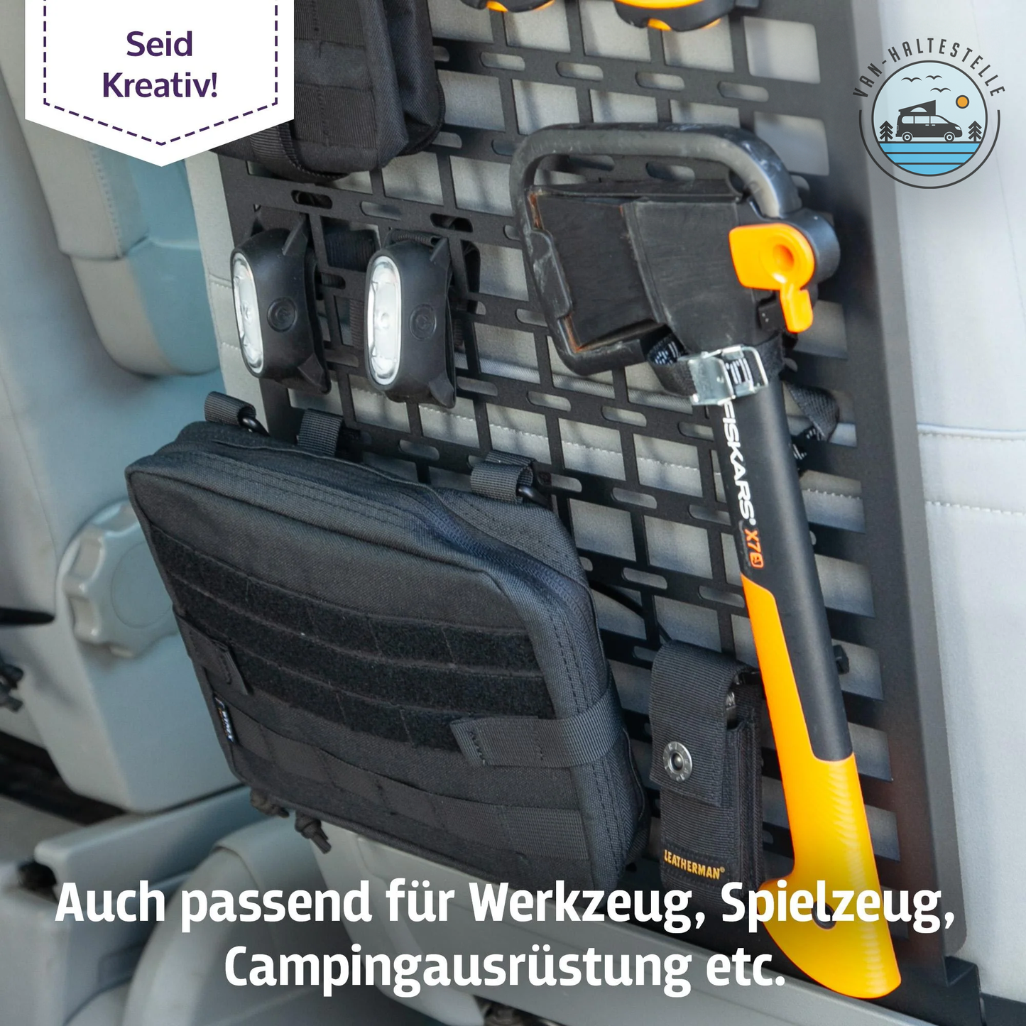 Molle Board für den Beifahrersitz Ordnungshelfer Equipmenthalter tool board für VW T5 T6 T6.1 California für Mutlivans