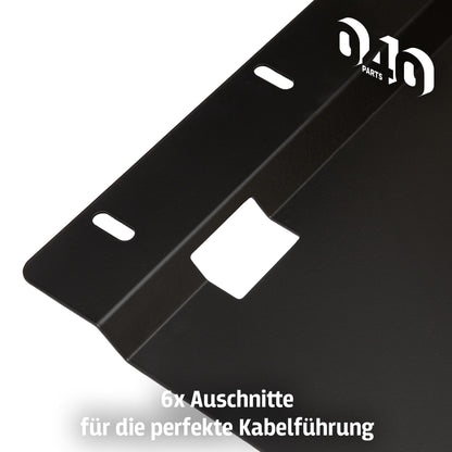 040 parts Solarplattenhalter Schwarz  Halteplatte aus Aluminium für VW T5/T6/T6.1 California, passend für Wattstunde 135 Wp