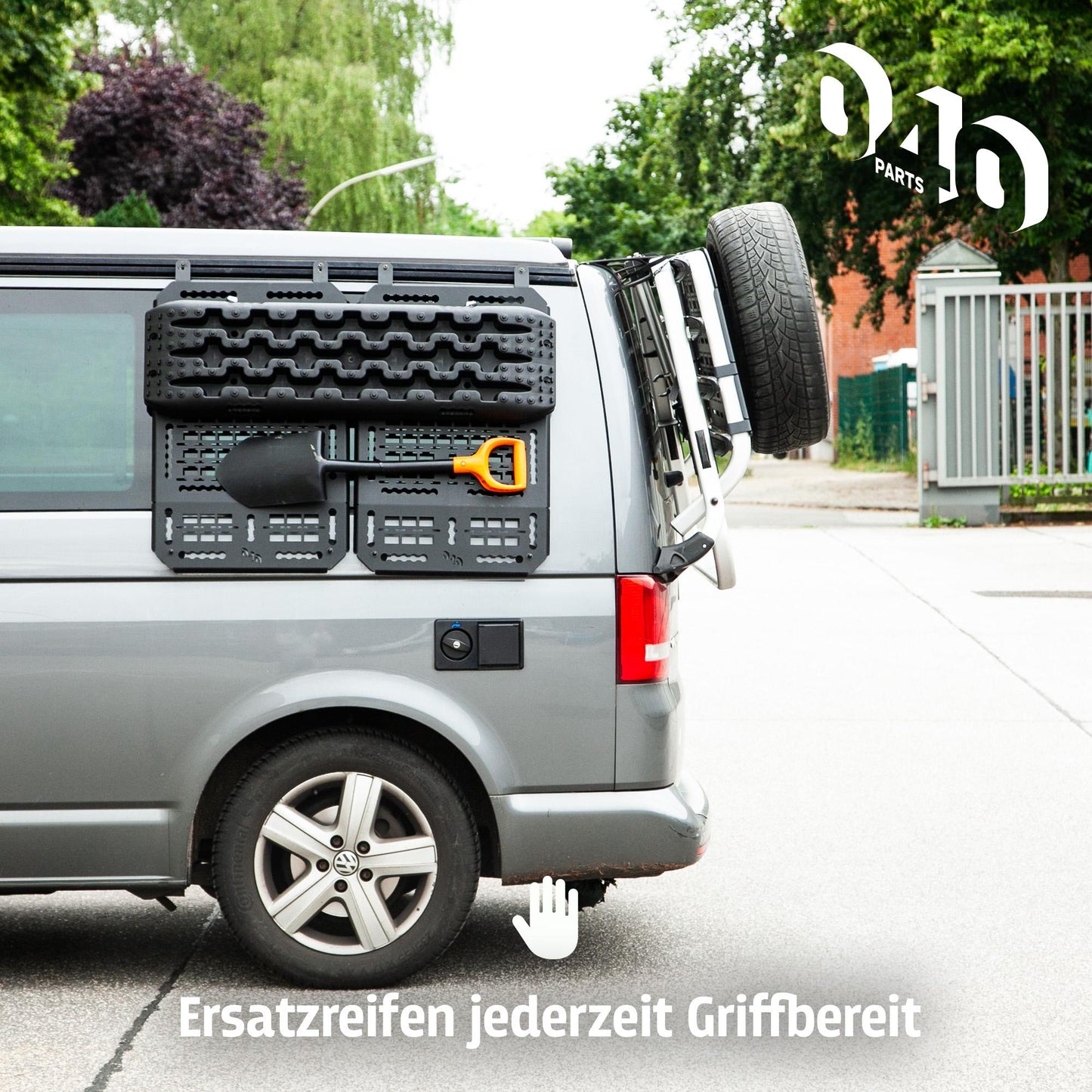 B-Ware: 040 parts Reserveradhalter für VW T5, T6 und T6.1 Ersatzreifen kompatibel mit vielen Anderen Felgen Ersatzreifen Halter Ersatzrad Ha