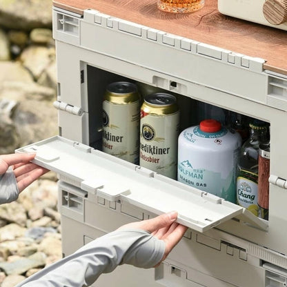 040 Parts Faltbox 65L klappbar grau stapelbare Transportbox mit Klappdeckel Kofferraum Organizer Aufbewahrungsbox faltbar