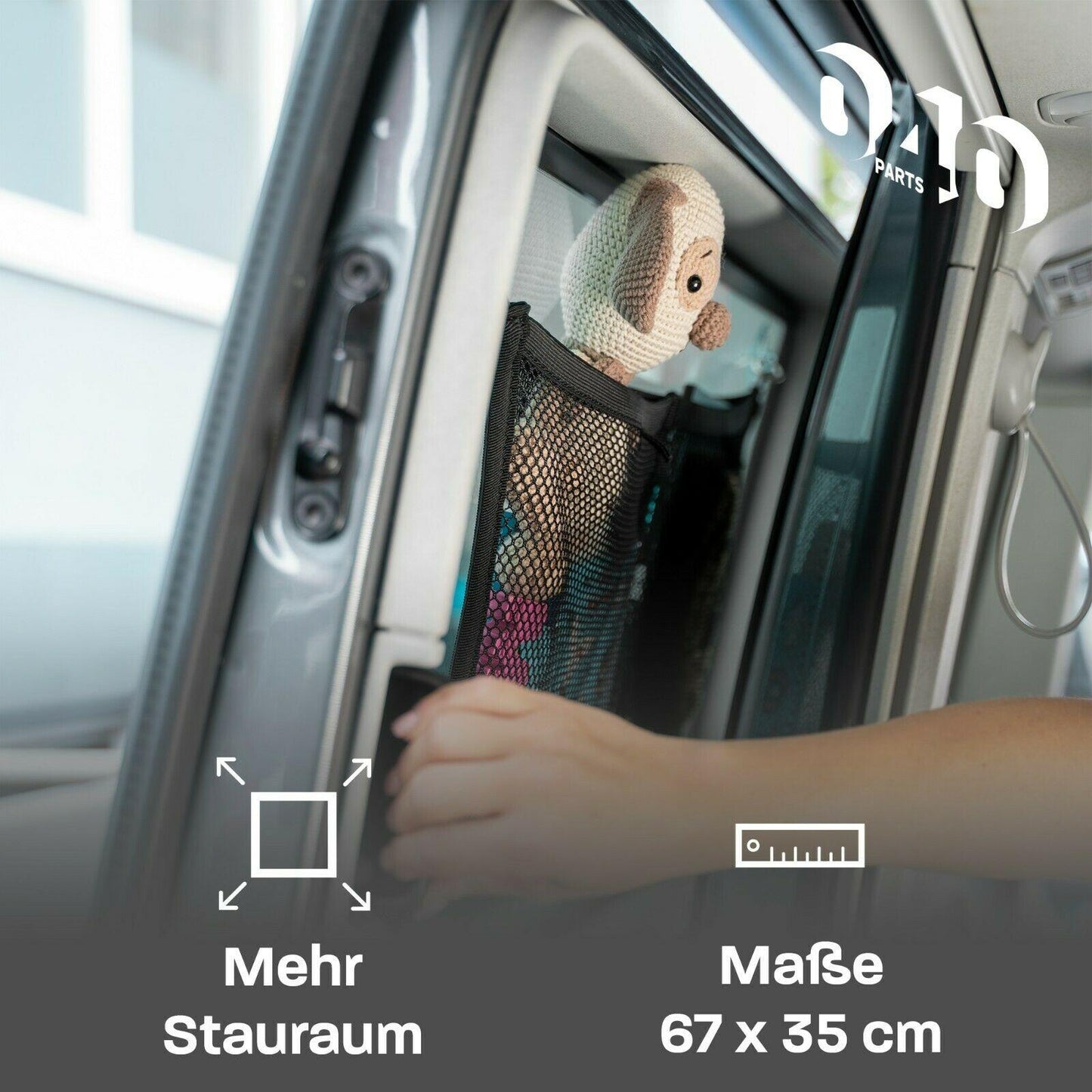 040 Parts Aufbewahrungs-Netz für große Fenster von VW T7 T5 T6 Bulli, Multivan