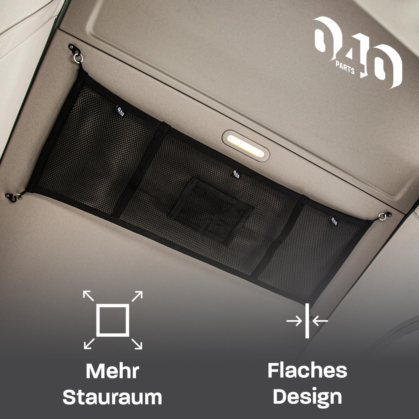040 Parts Gepäck-Netz Kombi-Aufbewahrungs-Netz für Aufstelldach und Innenraum kompatibel mit VW T7 Neuer California
