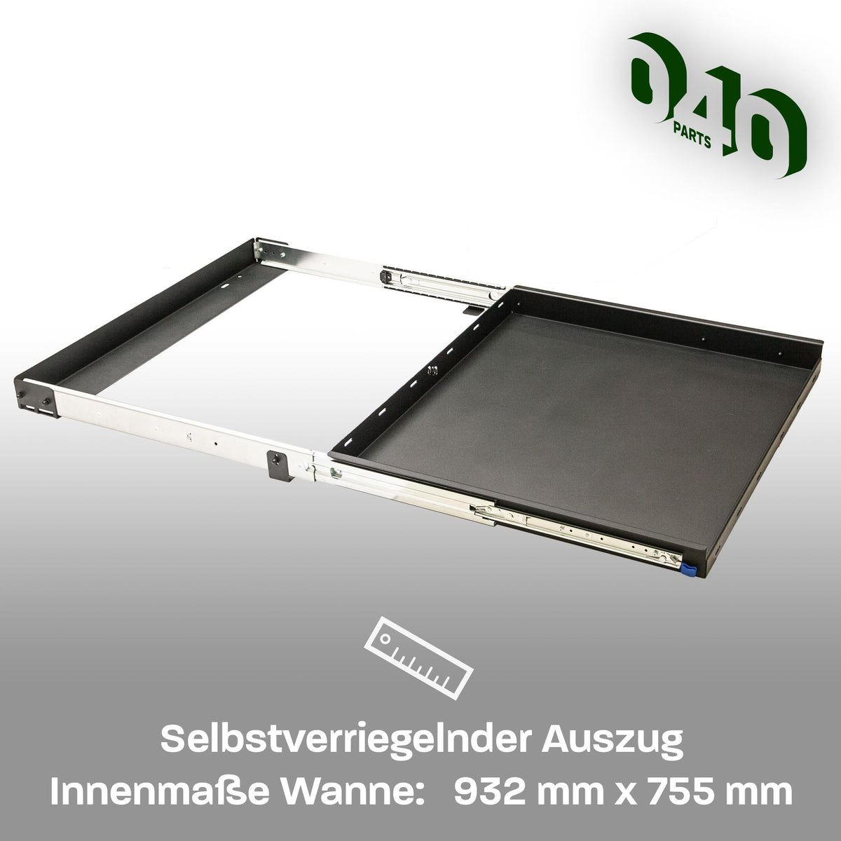 040 parts classic Heckauszug Schublade 750mm für T5 T6 T6.1 California (Comfortline Coast Ocean) Heckbox Gepäckauszug Schwerlastauszug Schiene