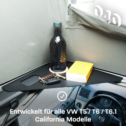 040 parts Ablagefläche schwarz für das Dachzelt deines VW T5 T6 T6.1 T7 California - Regalboden Ablage Fach Mehr Stauraum