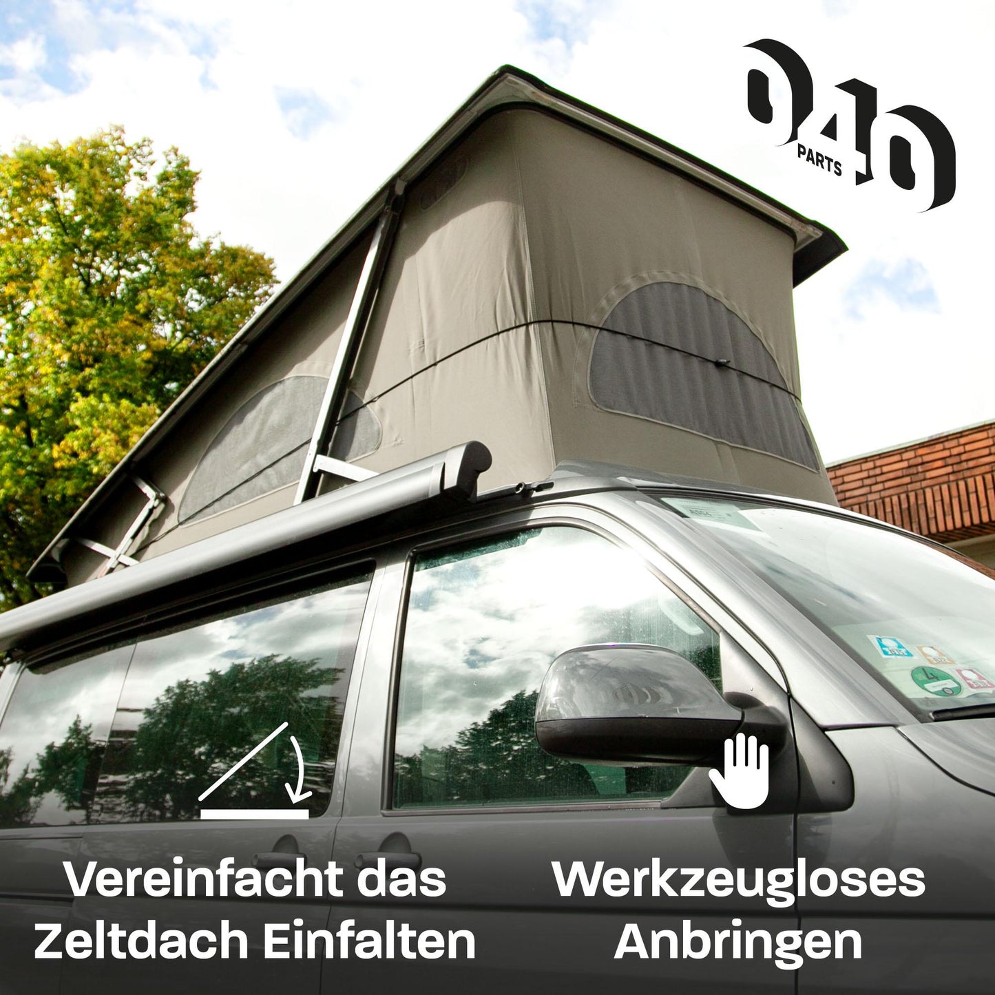 040 Parts Spanngummi für Aufstelldach Zeltbalg mit Schnellspanner kompatibel mit Vans sowie VW T7 VW T6.1 VW T5 Ford Nugget Marco Polo