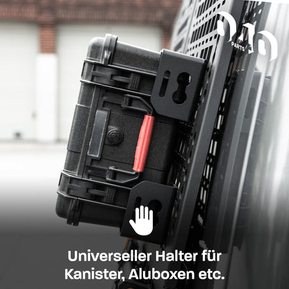 040 Parts 2er Set Aluminium Kofferhalterung (Ecke) für Molleboard - Universell Einsetzbar, Pulverbeschichtet, für Schwere Lasten