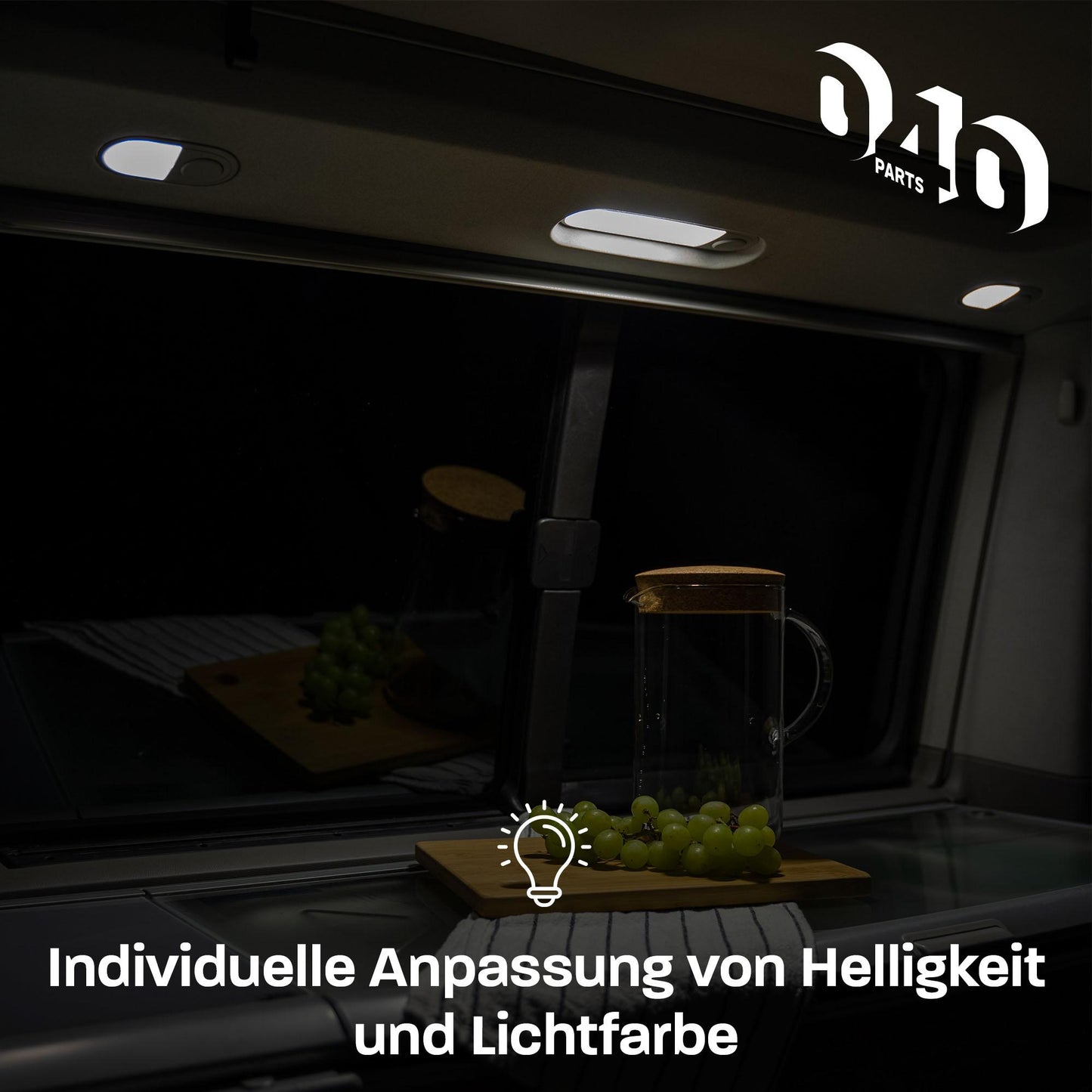040 Parts Farbfilter Set für LED Innenbeleuchtung kompatibel mit VW T6 / T5 / T6.1 auswechselbare Filterfolien für VW Leuchten im Fahrzeuginnenraum