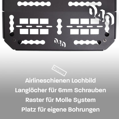 040 Parts Molle Board für VW T5 T6 T6.1 mit Reimo Multirail oder Brandrup Top-Rail Universelle Gerätehalterung