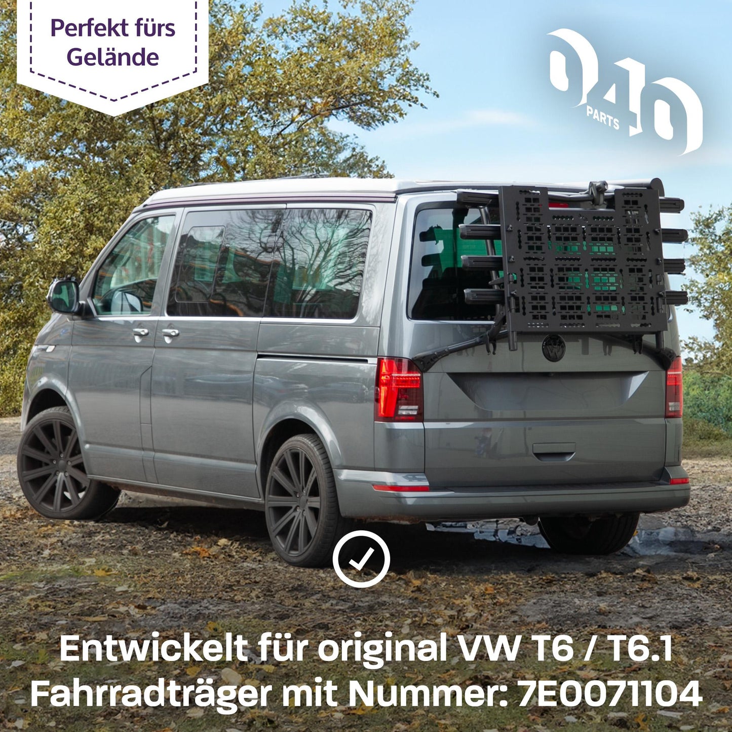 040 Parts Molle Board für VW T6.1 VW T6 original Fahrradträger und Thule WanderWay Gepäckträger Offroad Zubehör Toolboard Werkzeughalter