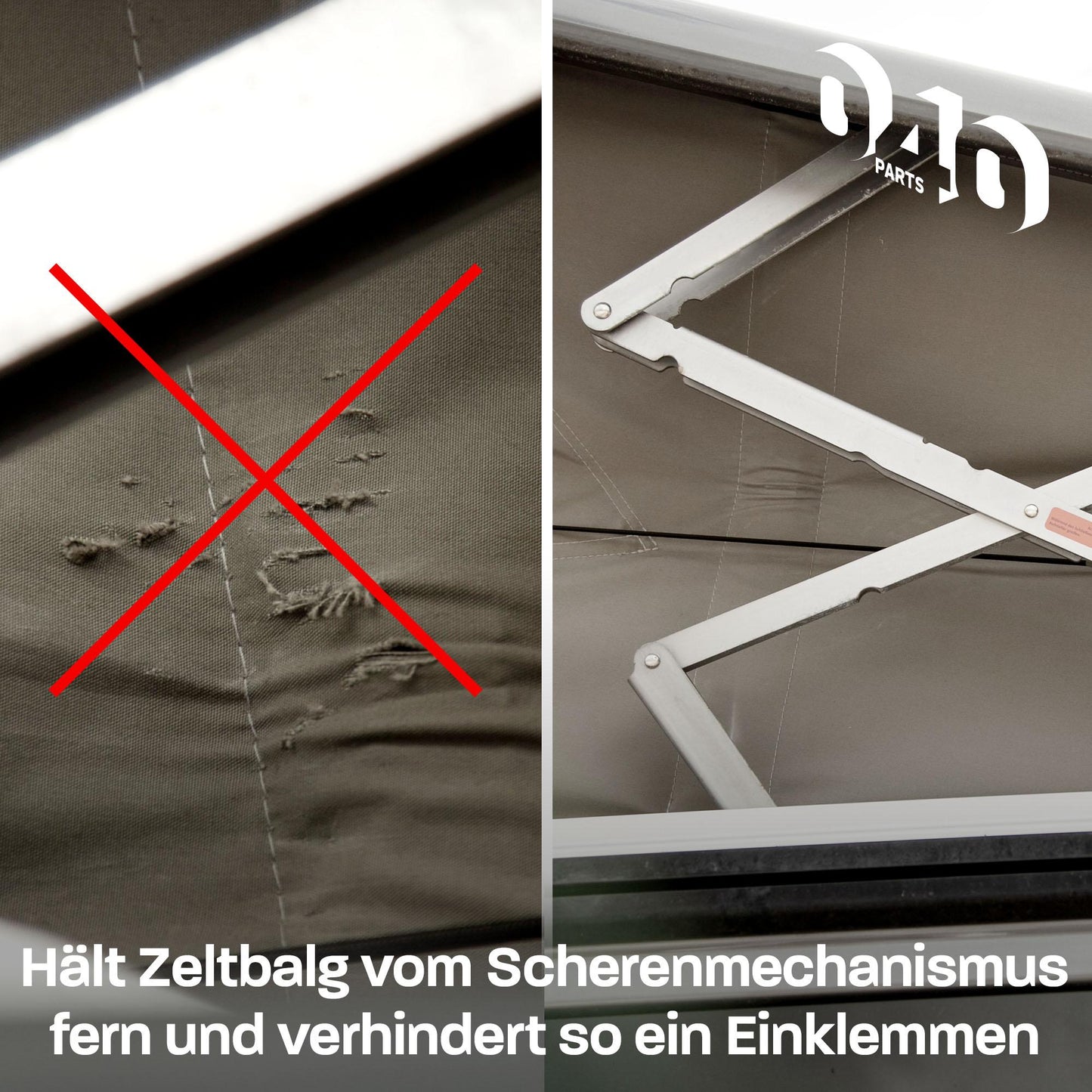 040 Parts Spanngummi für Aufstelldach Zeltbalg mit Schnellspanner kompatibel mit Vans sowie VW T7 VW T6.1 VW T5 Ford Nugget Marco Polo