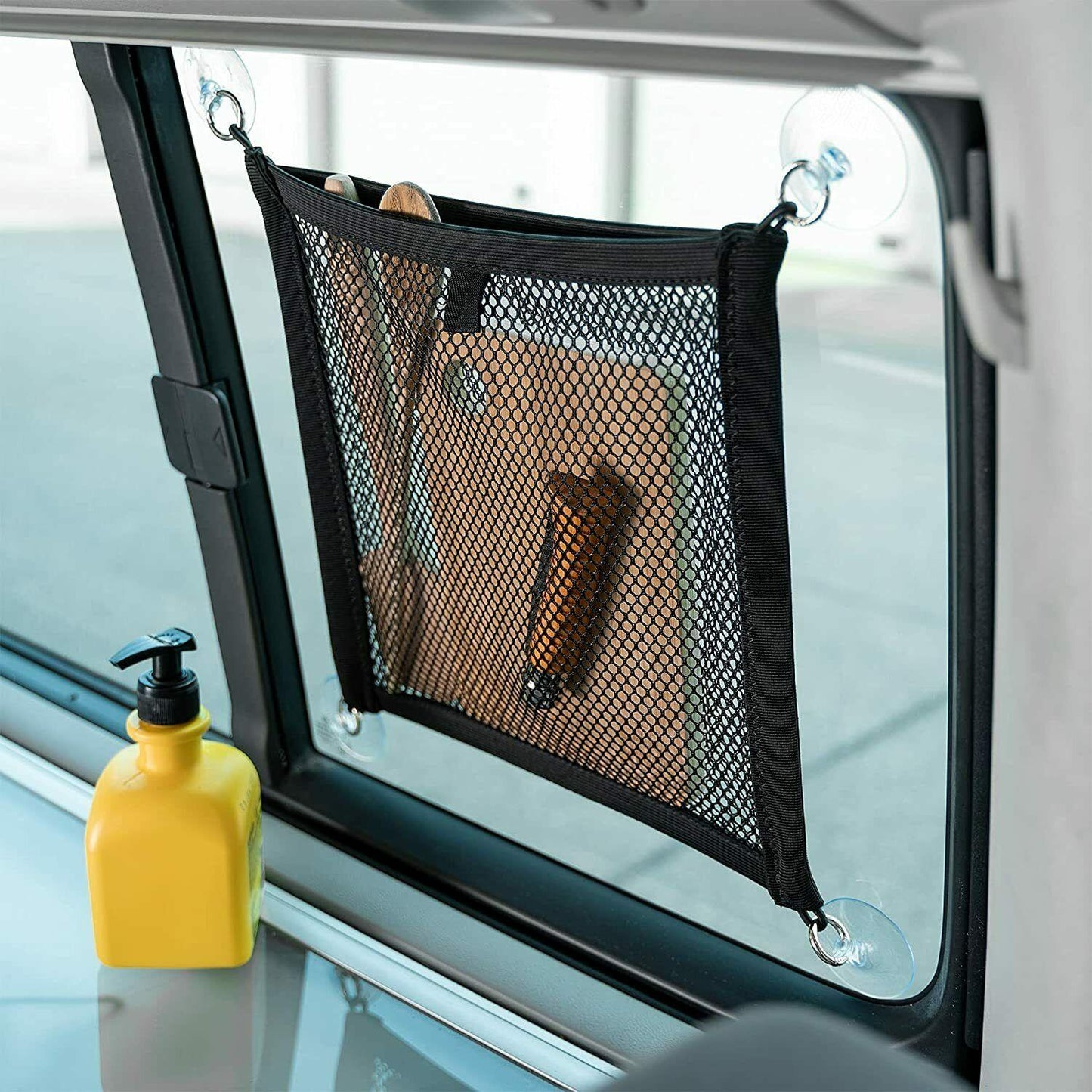 040 Parts Aufbewahrungs Netz für das Küchenfenster von VW T7 T5 T6 Bulli, Multivan