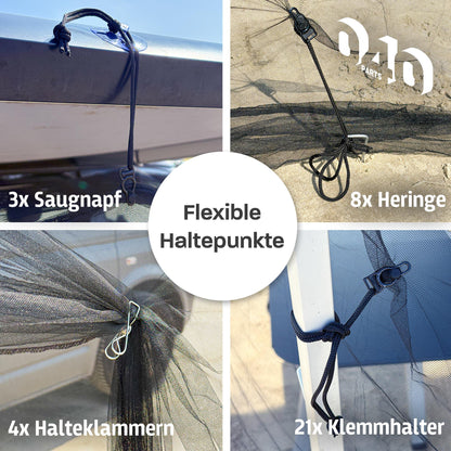040 parts Moskitonetz für Markisen bei Campern Caravans Vans Wohnmobile und für den VW T5 T6 T6.1 California mit Thule, Fiamma oder Dometic Markisen