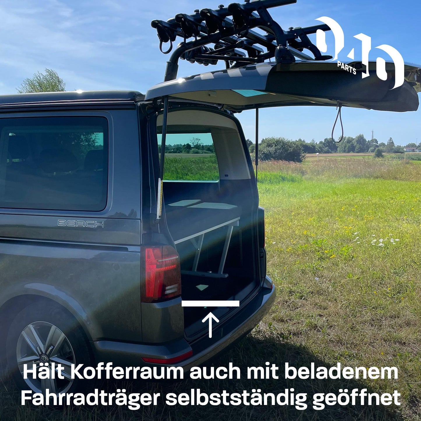 040 Parts Heckklappenaufsteller kompatibel für VW Transporter oder Multivan