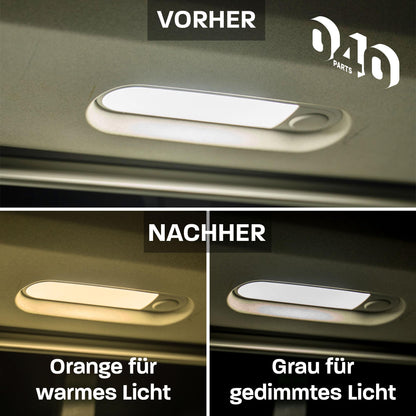040 Parts Farbfilter Set für LED Innenbeleuchtung kompatibel mit VW T6 / T5 / T6.1 auswechselbare Filterfolien für VW Leuchten im Fahrzeuginnenraum