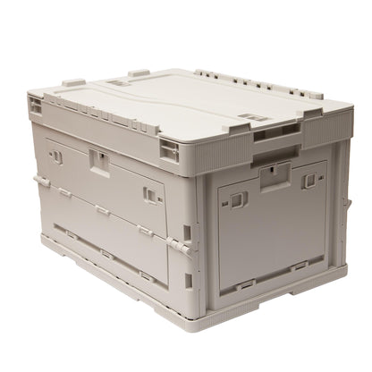 040 Parts Faltbox 65L klappbar grau stapelbare Transportbox mit Klappdeckel Kofferraum Organizer Aufbewahrungsbox faltbar