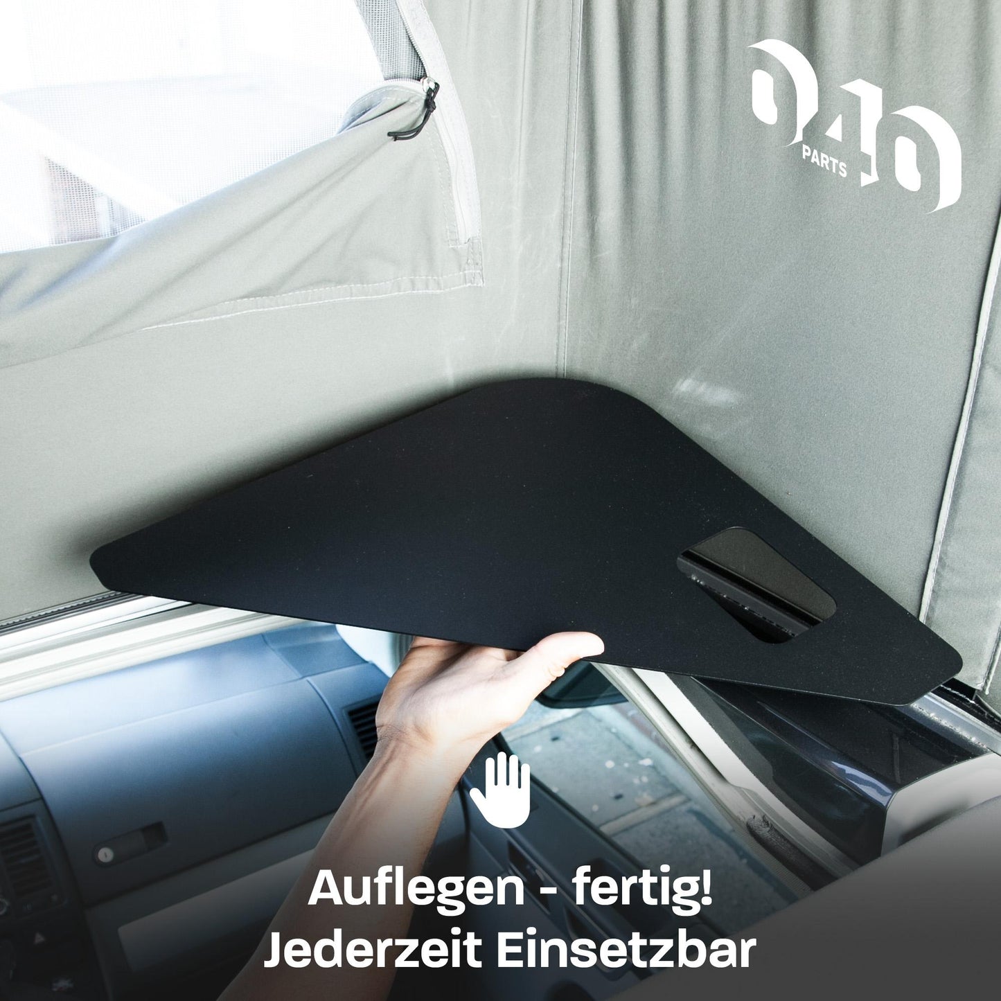 040 parts Ablagefläche schwarz für das Dachzelt deines VW T5 T6 T6.1 T7 California - Regalboden Ablage Fach Mehr Stauraum