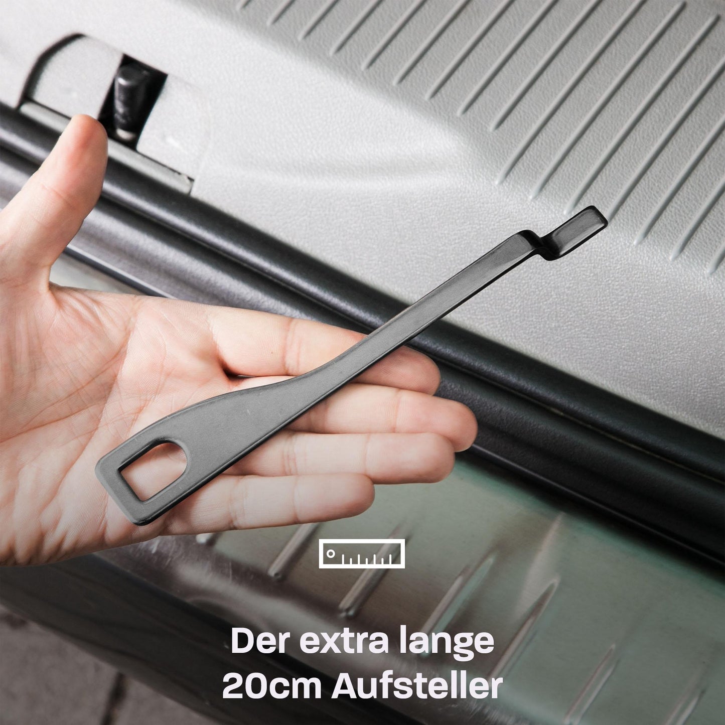 040 Parts Langer Heckklappen Aufsteller 20cm kompatibel mit VW T7, T6, T5, T4 California Multivan Bulli Ocean Coast Beach Team, Golf, Caddy