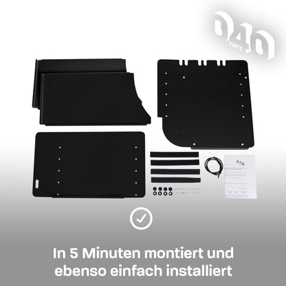 040 Parts Schuhregal SCHWARZ BEIFAHRERSEITE Zubehör passend für VW T7 California und Multivan Schuhorganizer Schuhtasche