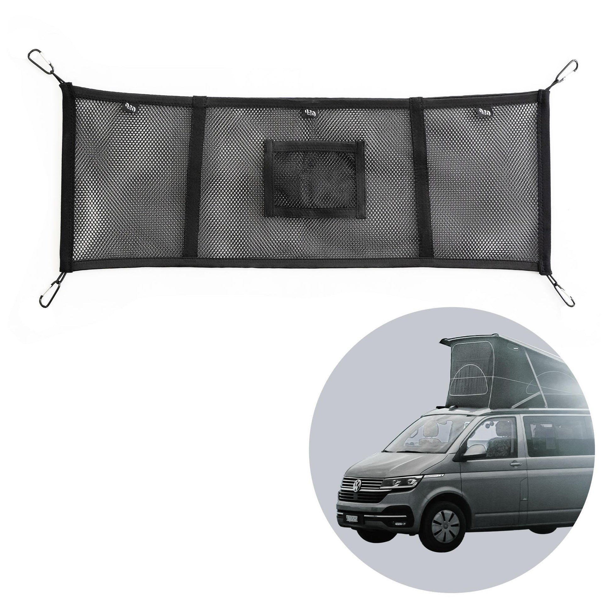 dachzelt vw t5 multivan 040 Parts Aufbewahrungs-Netz für das Aufstelldach kompatibel mit VW T5 – VAN-HALTESTELLE