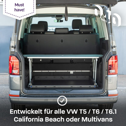 040 parts classic Heckauszug Schublade 800mm für T5 T6 T6.1 California Beach oder für Multivans Heckbox Gepäckauszug Schwerlastauszug Schiene