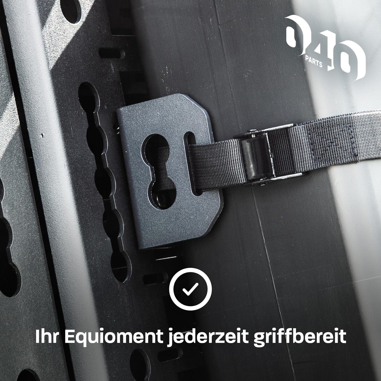 040 Parts 2er Set Aluminium Kofferhalterung (Mittelstück) für Molleboard - Universell Einsetzbar, Pulverbeschichtet, für Schwere Lasten