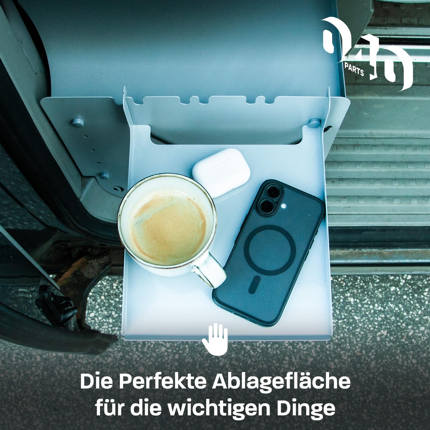 040 parts Einhängetisch grau für das Schuhregal die perfekte Ablage Campingtisch Beistelltisch