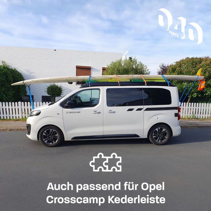 040 Parts Edelstahl Zurrösen 4er Set für Dach-Schienen mit C-Profil für VW T5 T6 T6.1 oder Opel Crosscamp