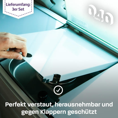 040 parts Herdeinlagen 3er Set für VW T5 T6 T6.1 California passgenau
