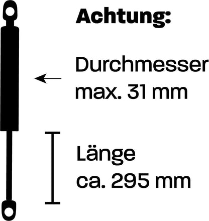 040 Parts Heckklappenaufsteller BREIT kompatibel für VW T5, T6, T7 Transporter Zubehör oder Multivan Zubehör Heckklappenunterstützung