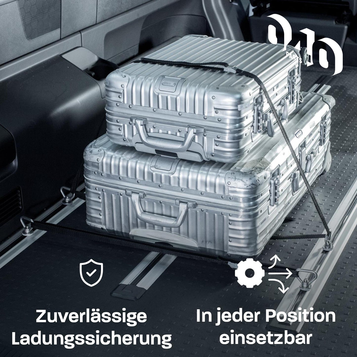 040 Parts 4er Set Zurrösen Ladungssicherung VW T7 Multivan new California Ford Tourneo Custom uvm.