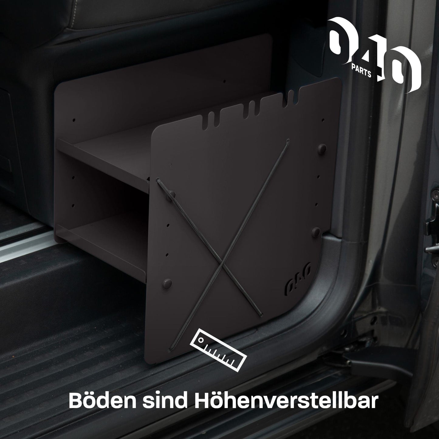 040 Parts Schuhregal SCHWARZ FAHRERSEITE Zubehör passend für VW T7 California und Multivan Schuhorganizer Schuhtasche